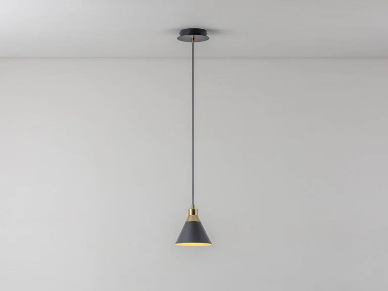 Houseof Charcoal Grey Cone Pendent Ceiling Light