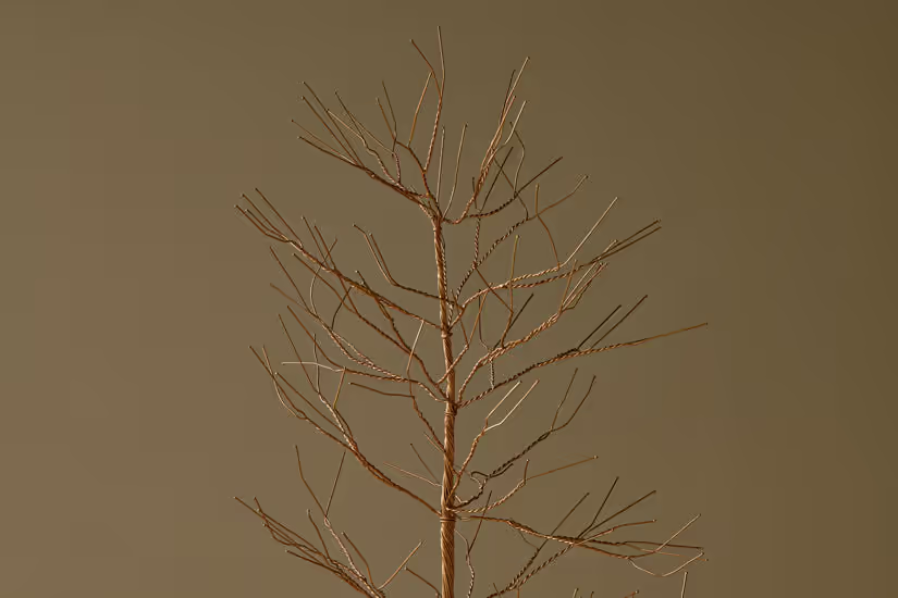 Nkuku - Charida Base Wire Tree - Brass - Extra Large