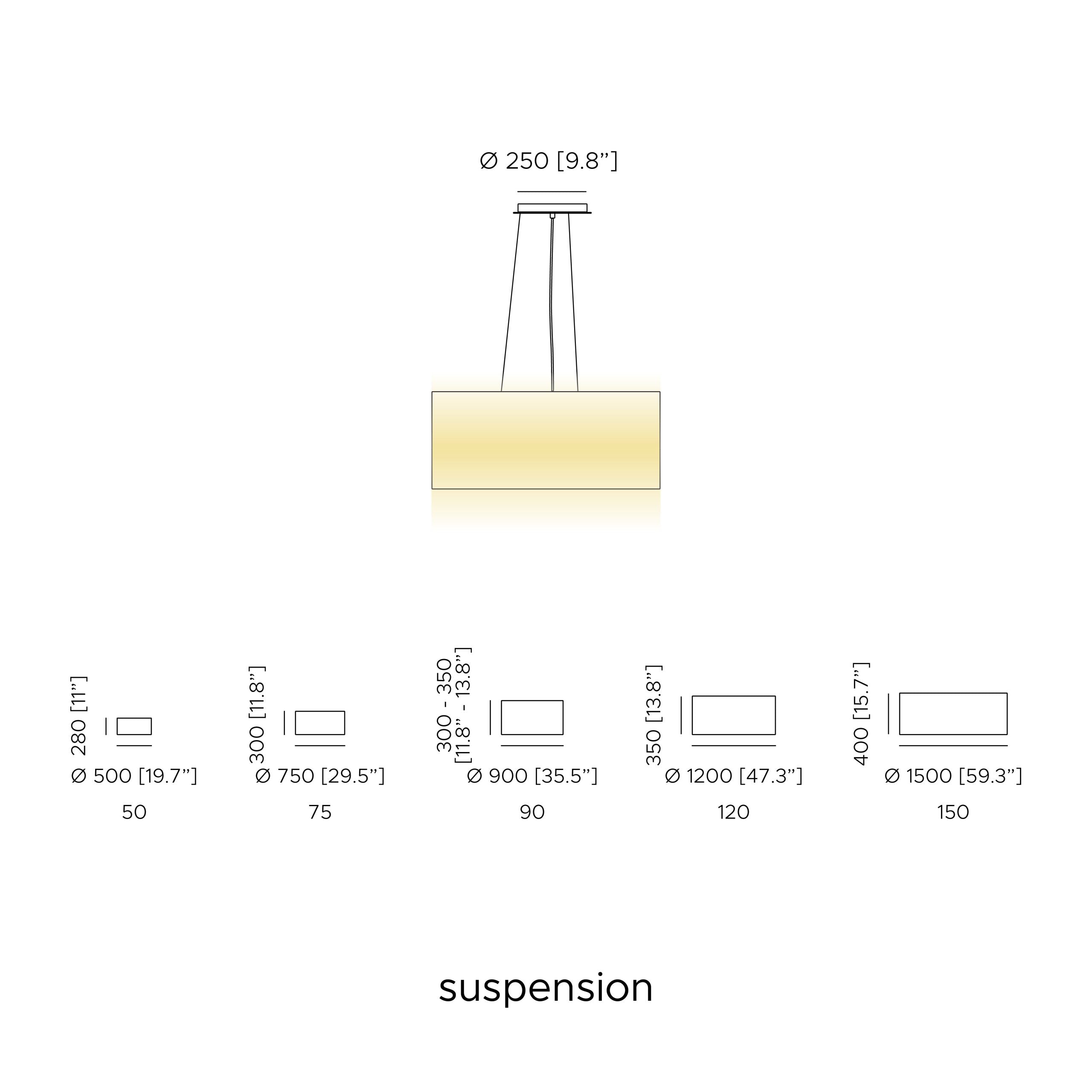 Contardi Lighting Circus SO Suspension 120 Lamp - White Linen
