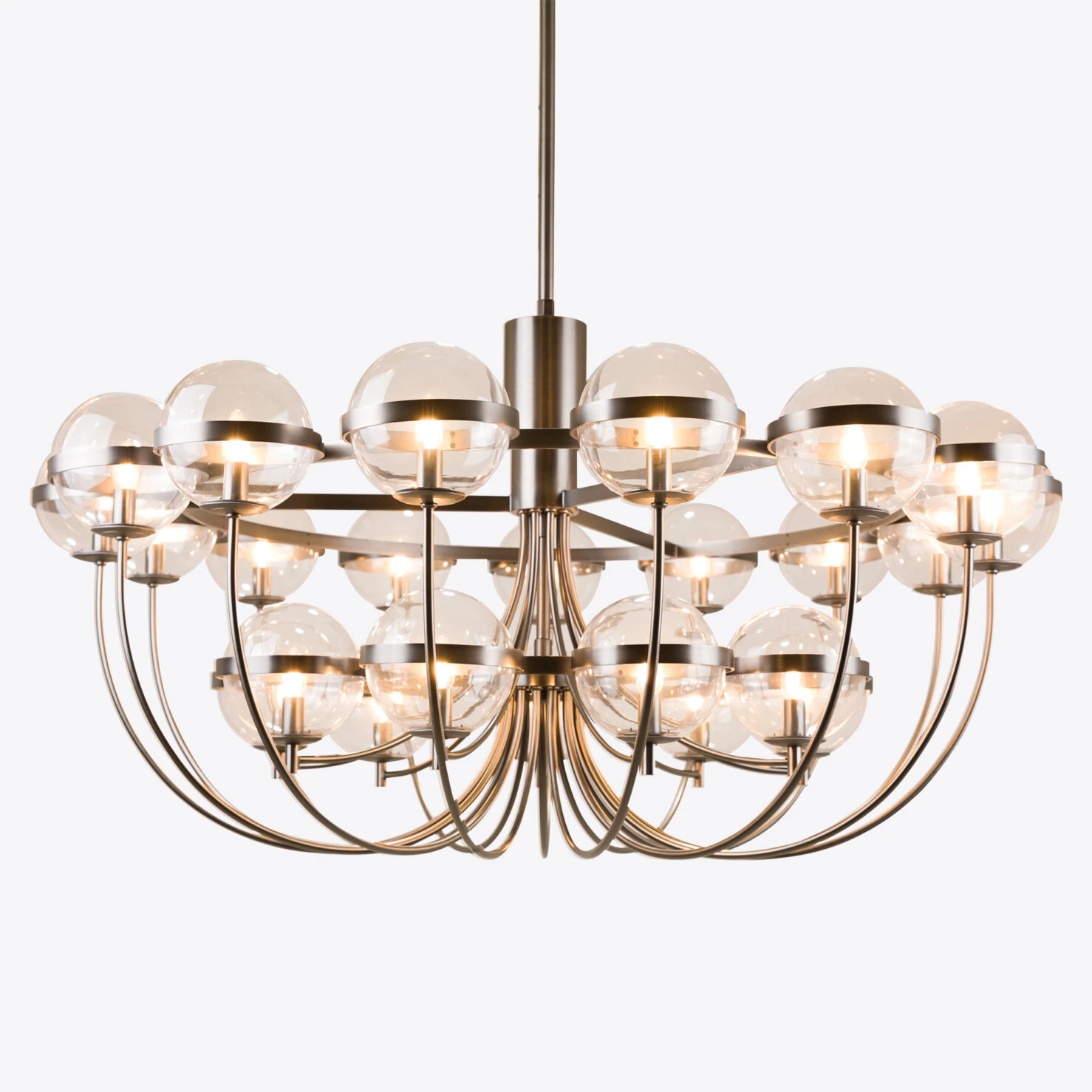 Pure White Lines - Cross Chandelier