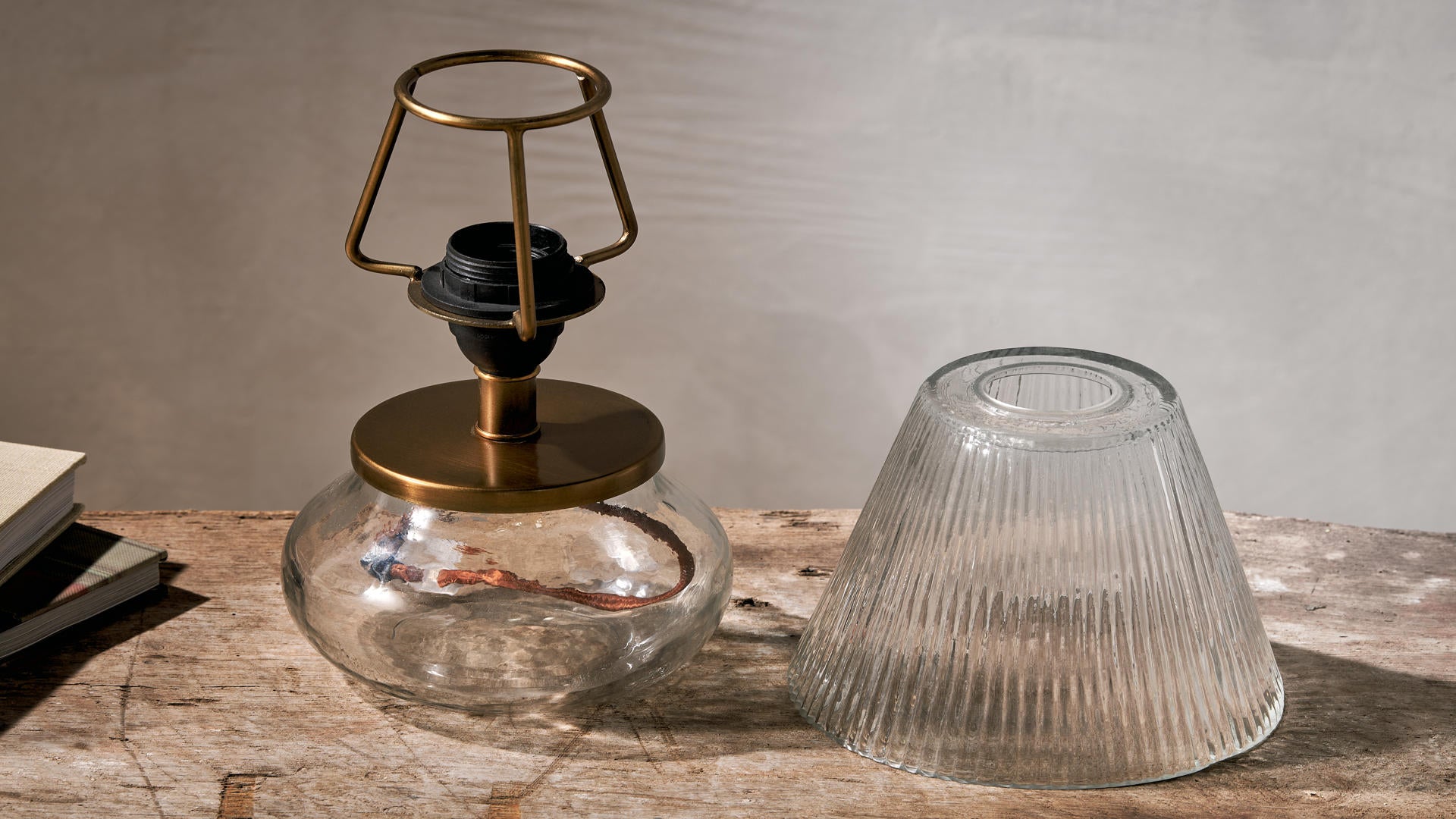 Nkuku Dimalai Recycled Glass Table Light - Clear