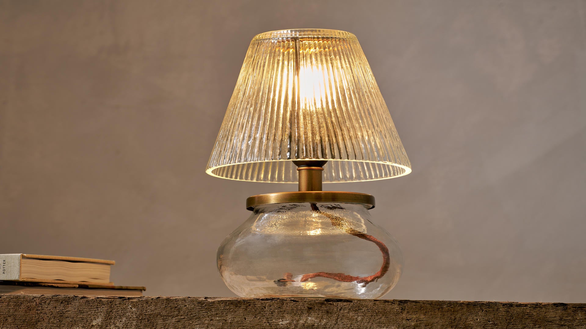 Nkuku Dimalai Recycled Glass Table Light - Clear