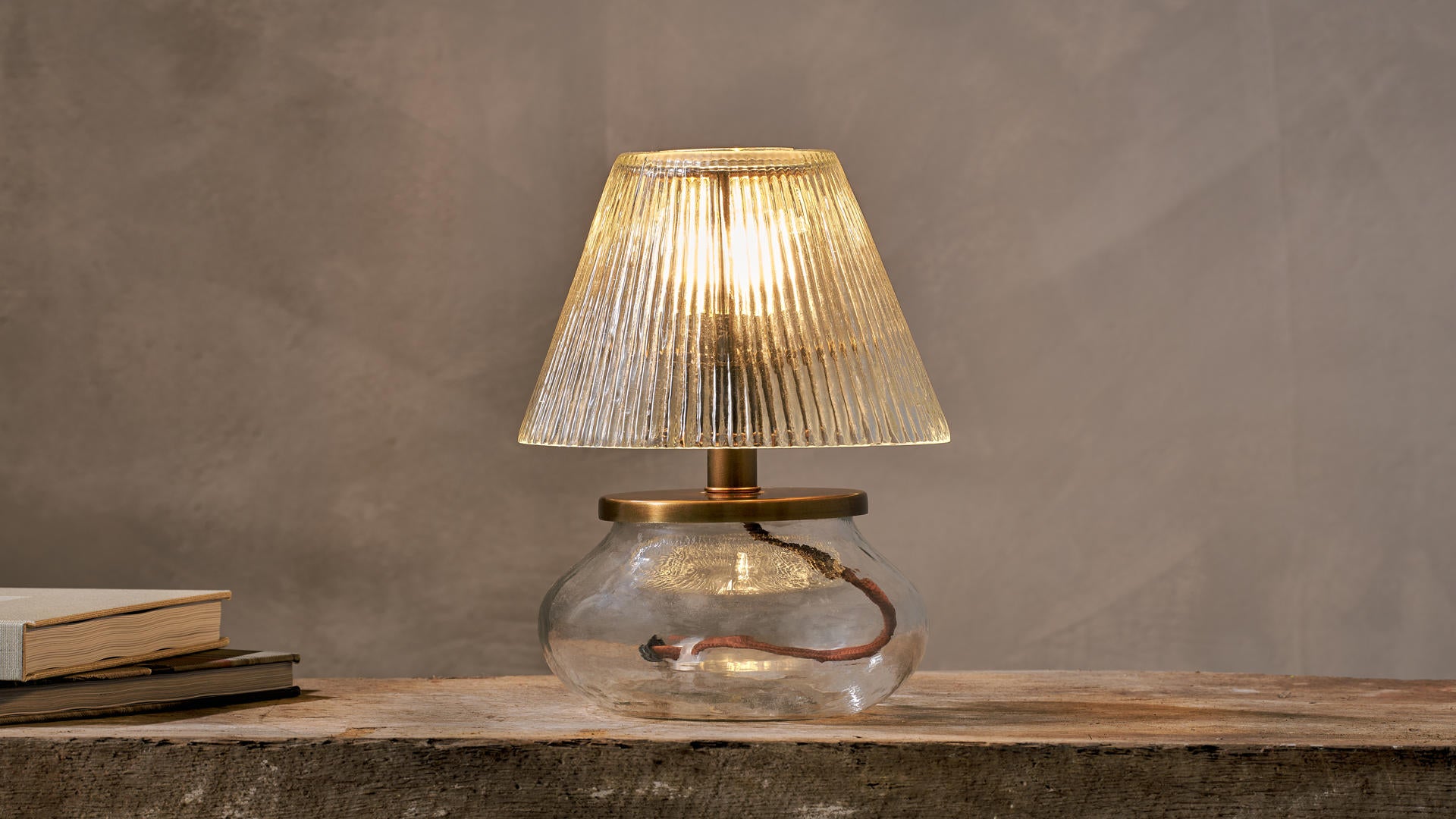 Nkuku Dimalai Recycled Glass Table Light - Clear