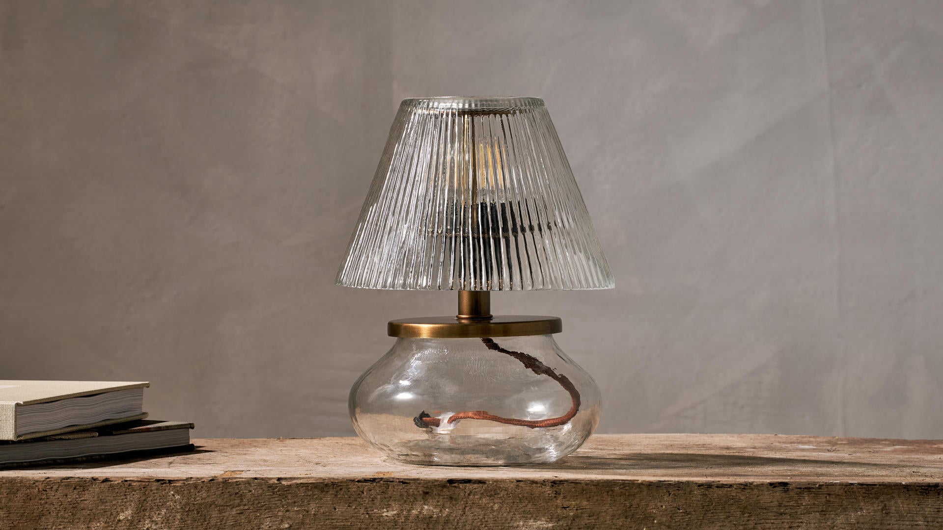 Nkuku Dimalai Recycled Glass Table Light - Clear