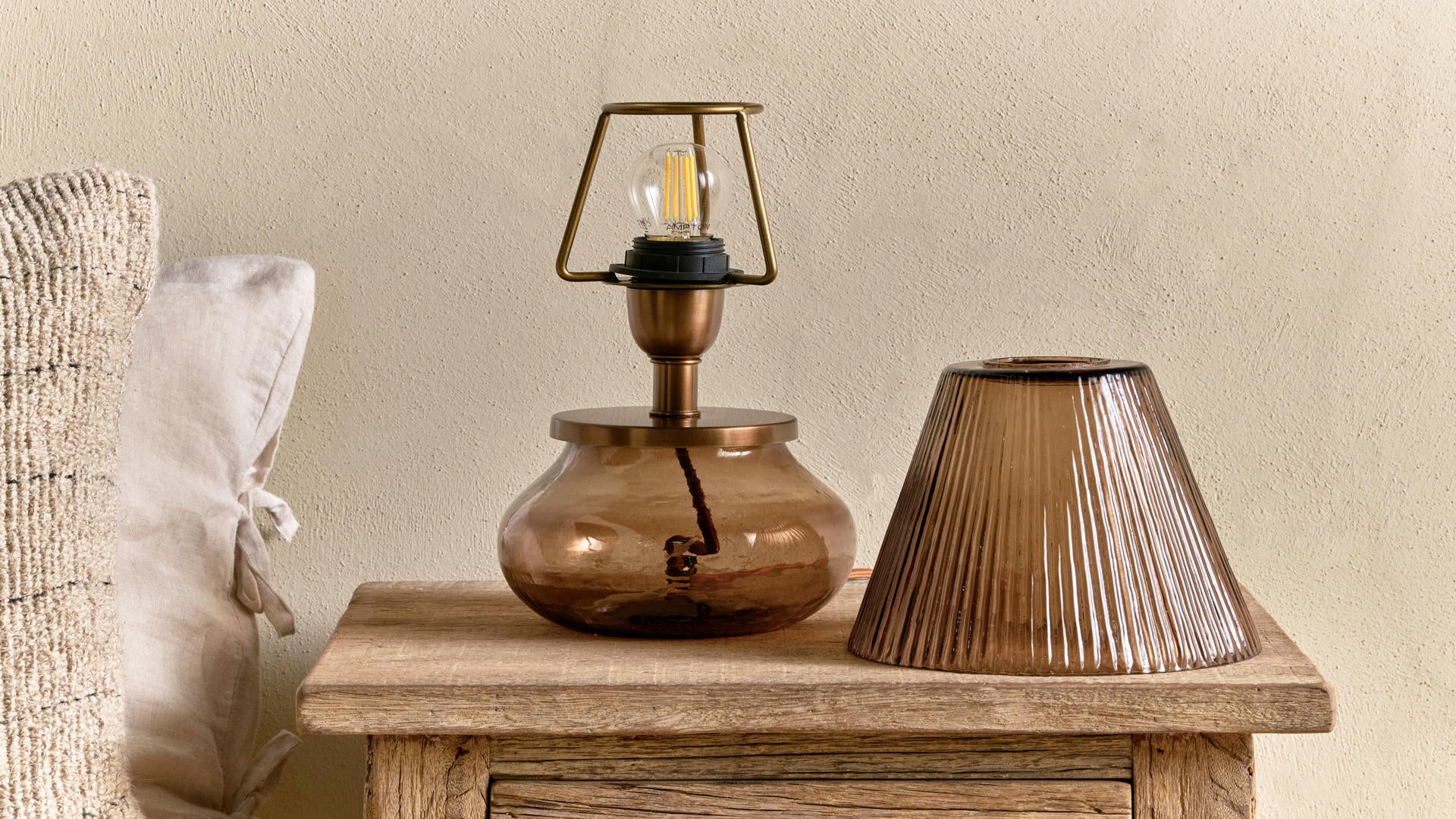 Nkuku Dimalai Recycled Glass Table Light