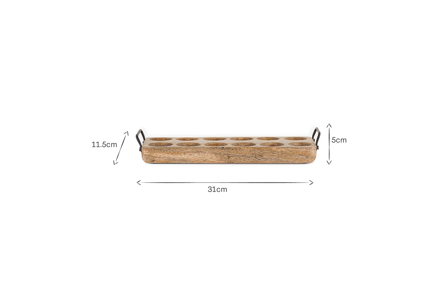 Nkuku - Anda Mango Wood Egg Holder - Natural