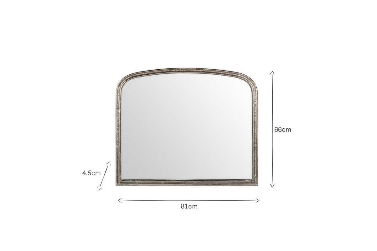 Nkuku - Almora Wall Mirror - Antique Nickle - Small