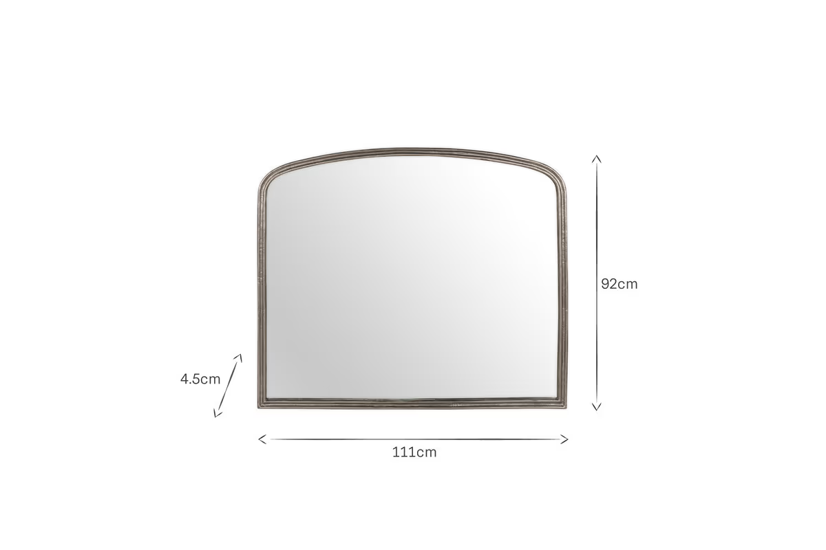 Nkuku - Almora Wall Mirror - Antique Nickle - Large