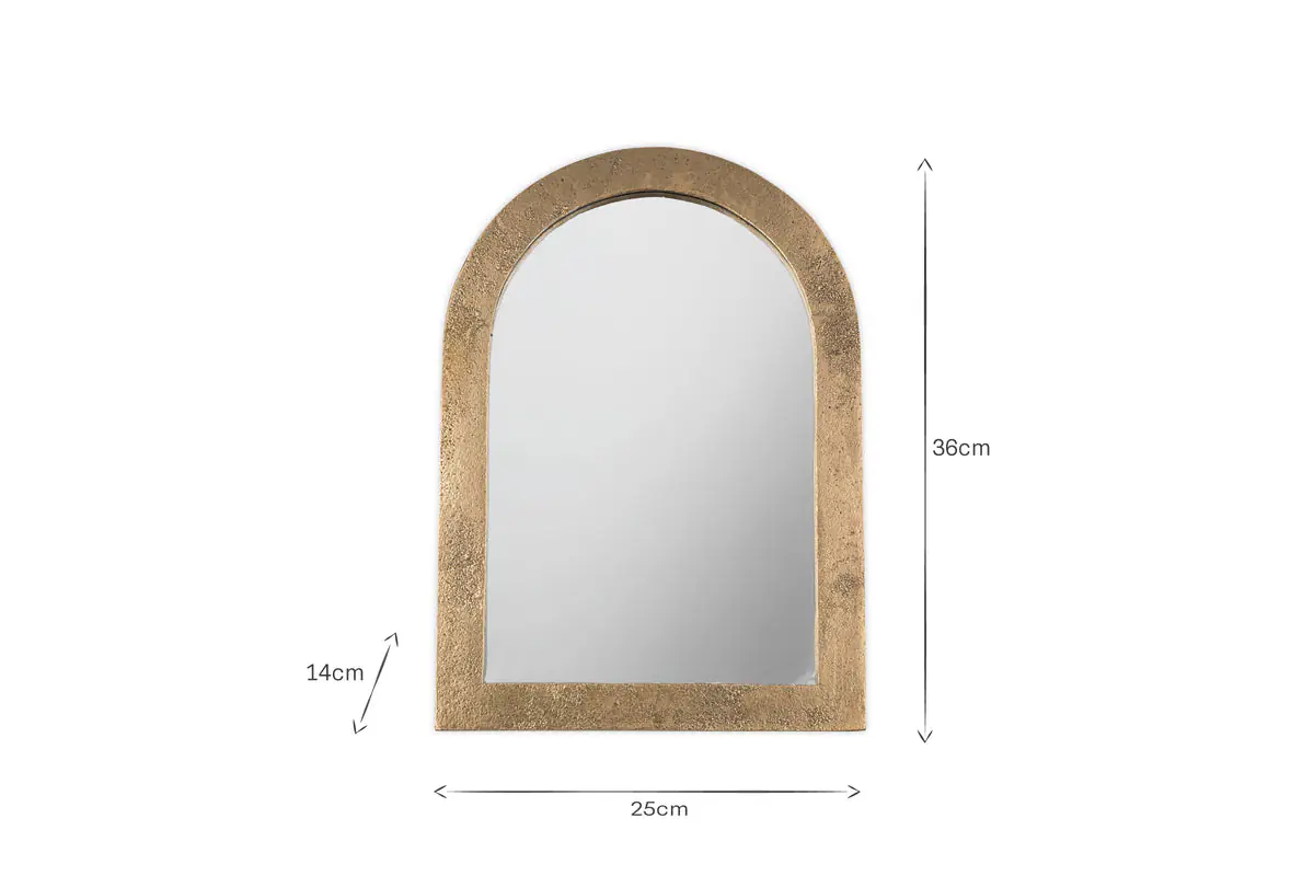 Nkuku - Cayce Cast Aluminum Vanity Mirror - Antique Brass