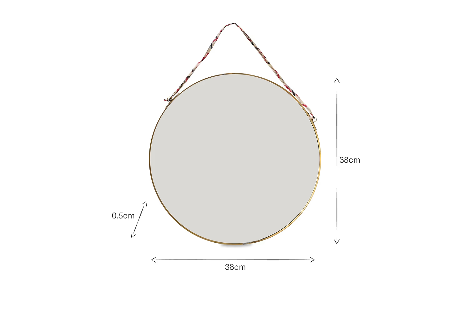 Nkuku - Kiko Round Mirror - Brass - Large