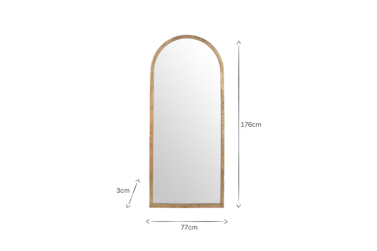 Nkuku - Murwara Full Length Mirror - Antique Brass
