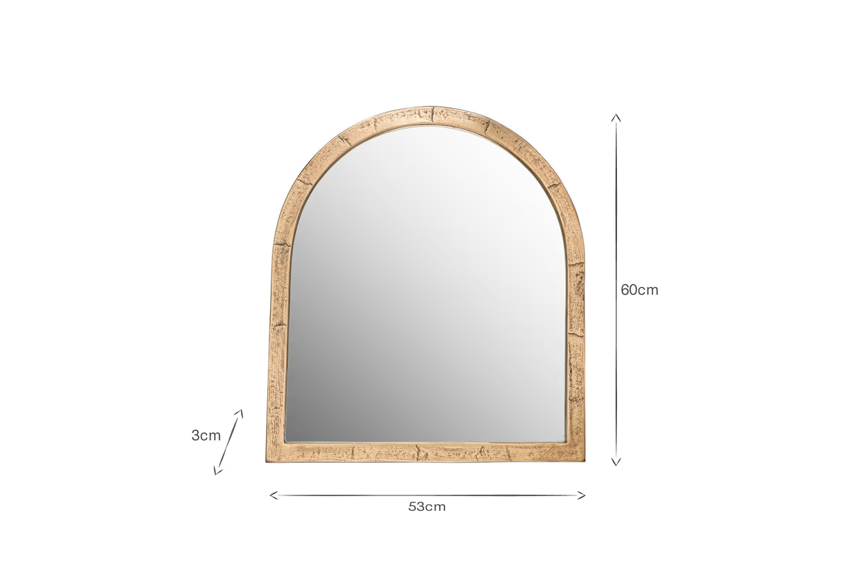 Nkuku - Murwara Wall Mirror - Antique Brass - Small