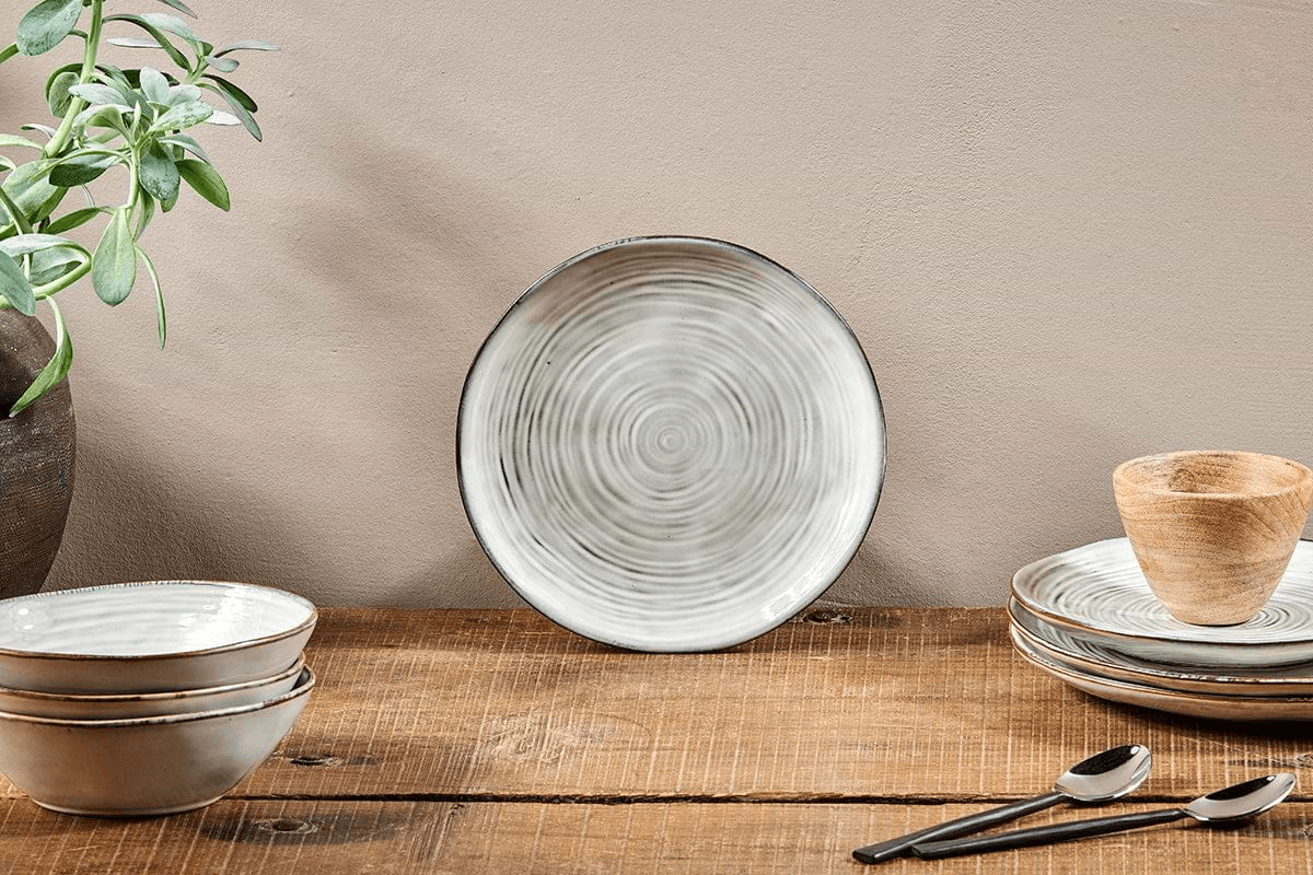 Nkuku - Dhanuk Ceramic Side Plate - Cream
