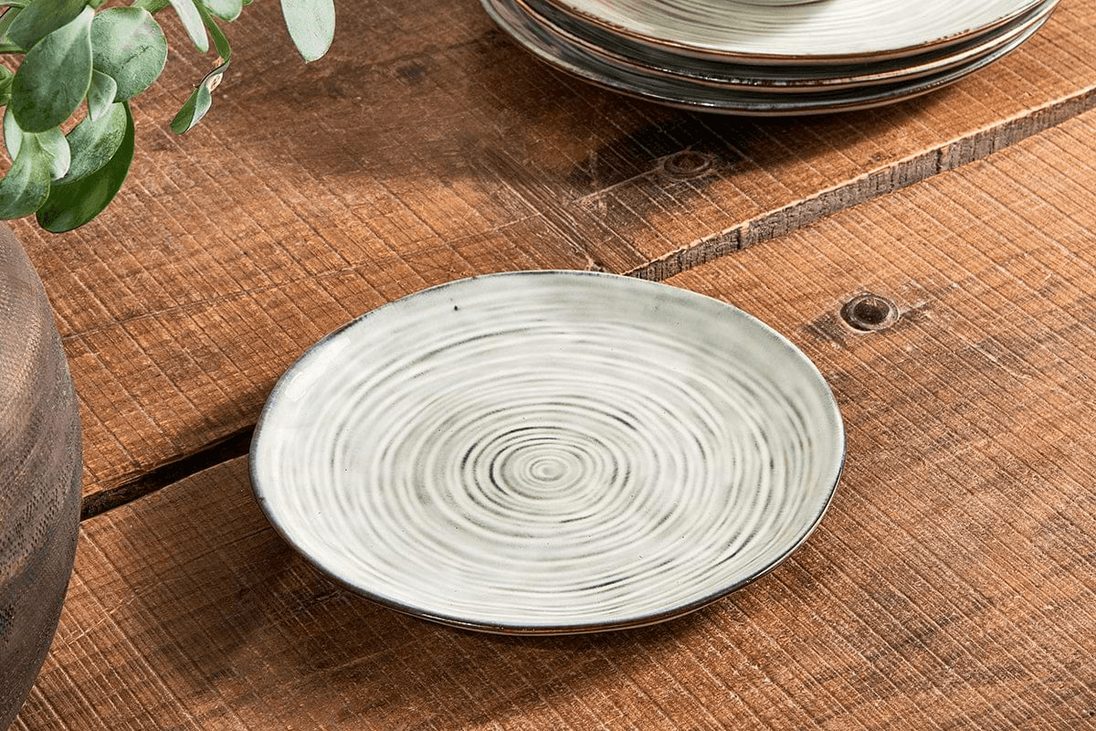 Nkuku - Dhanuk Ceramic Side Plate - Cream