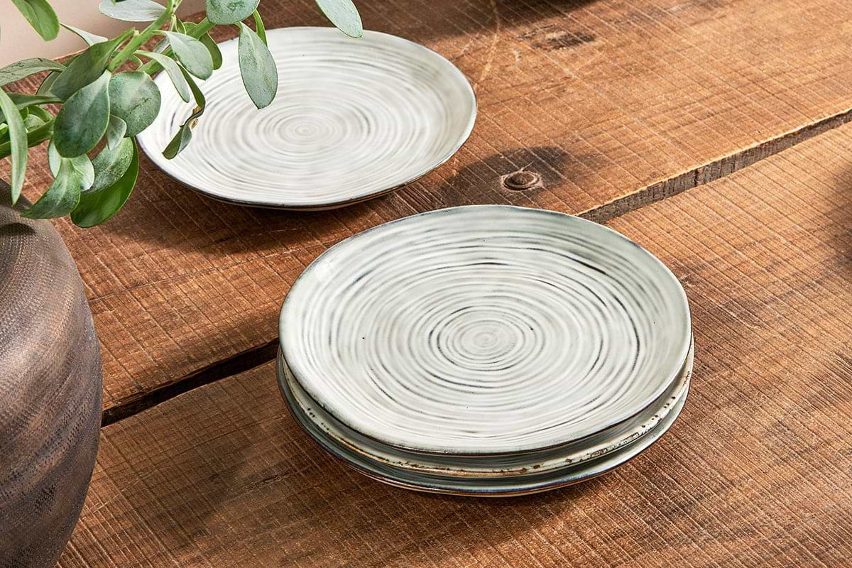 Nkuku - Dhanuk Ceramic Side Plate - Cream