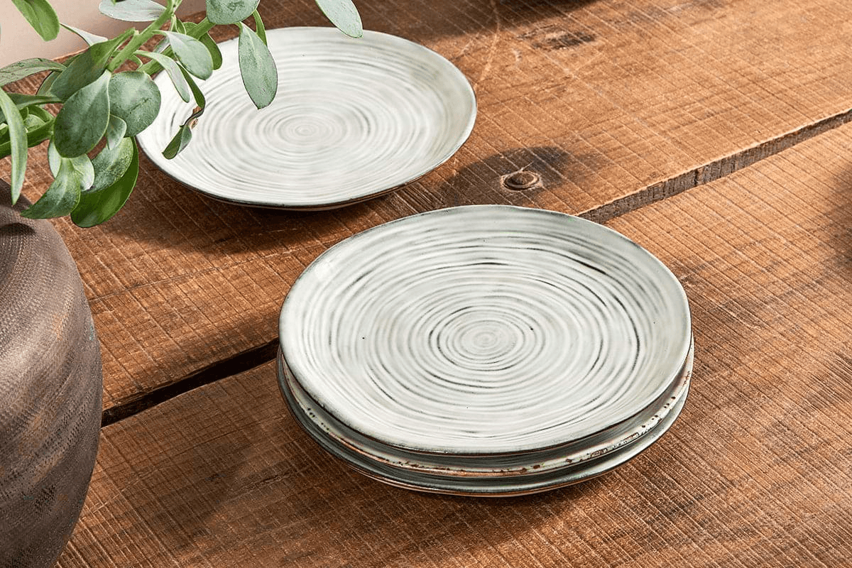 Nkuku - Dhanuk Ceramic Side Plate - Cream