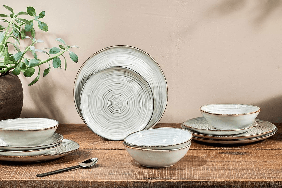 Nkuku - Dhanuk Ceramic Side Plate - Cream