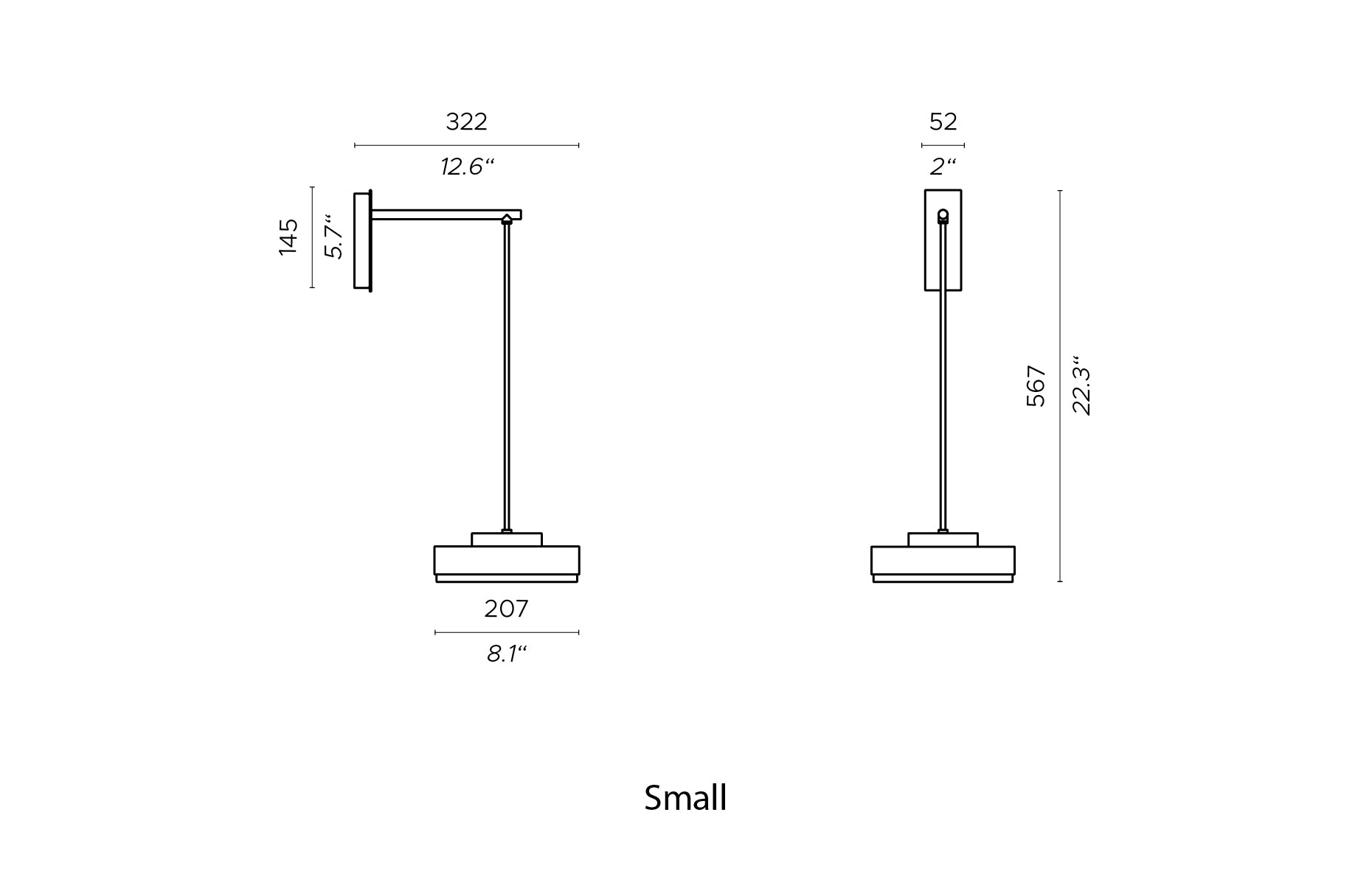 Contardi Lighting Discus Wall Lamp - Matt White Silk Lacquered Brushed Bronze-Nickel - Small