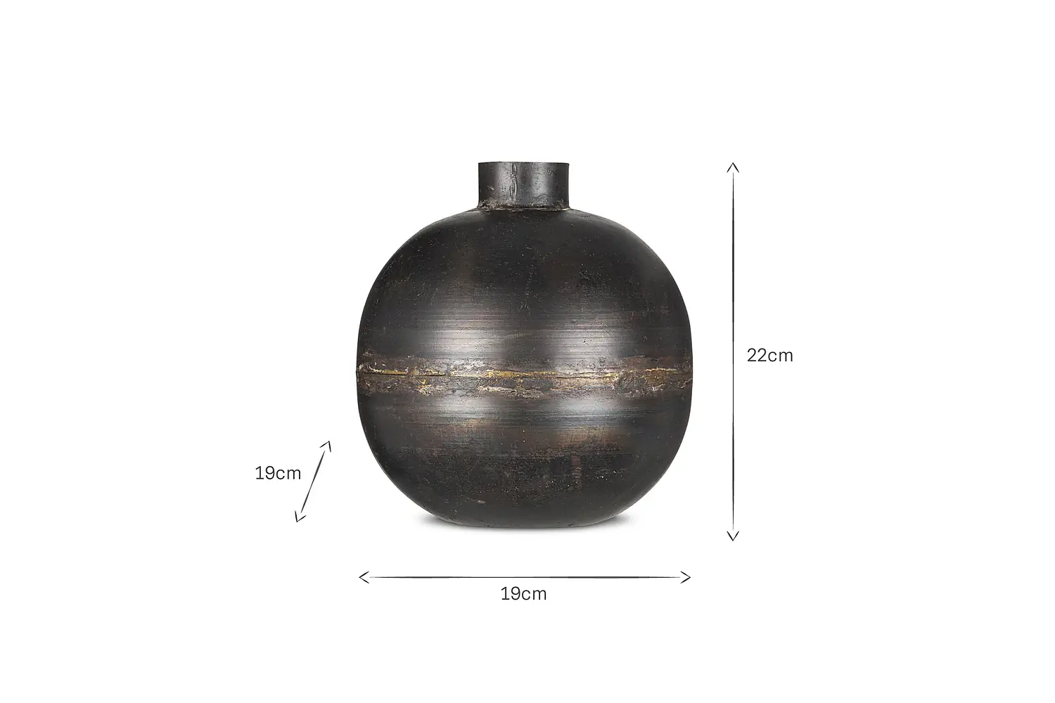 Nkuku - Endo Recycled Iron Vase - Black