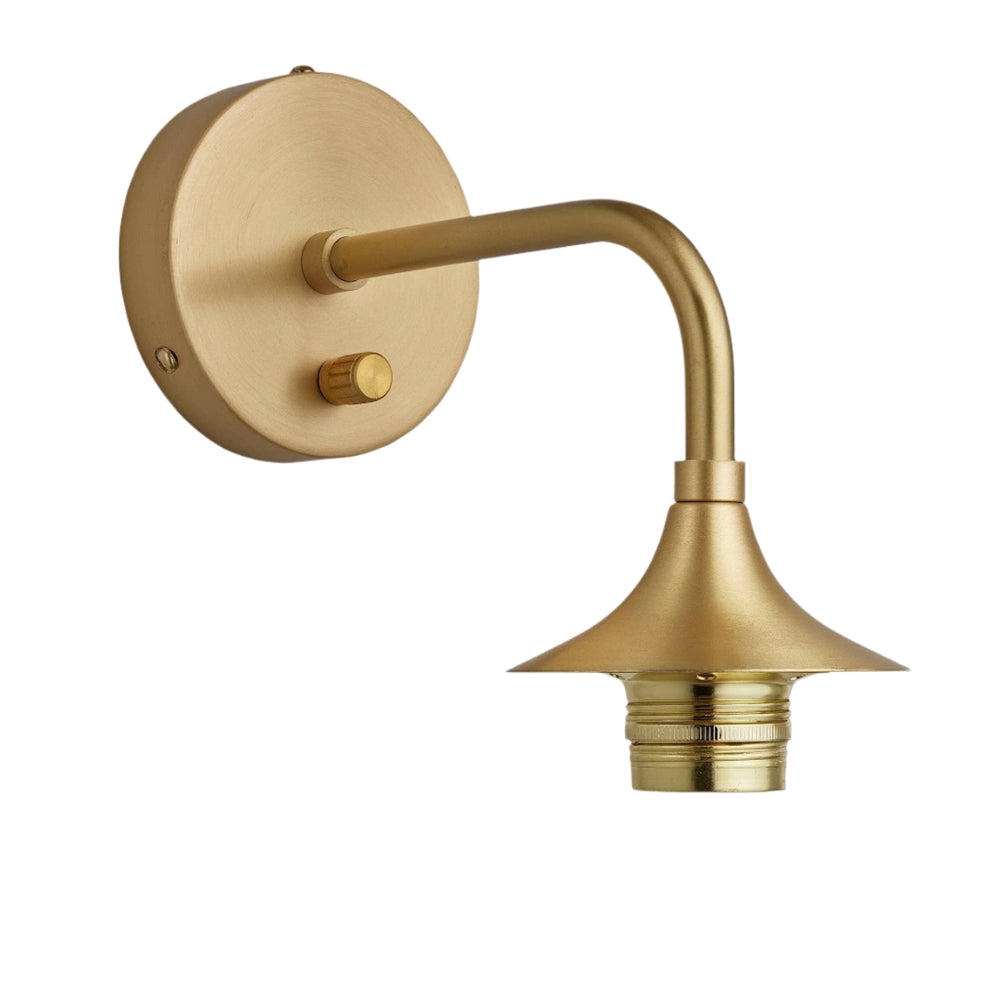 Industville - Chelsea Wall Light - White - Opal Glass Globe - 7 Inch - Brass Wall Holder