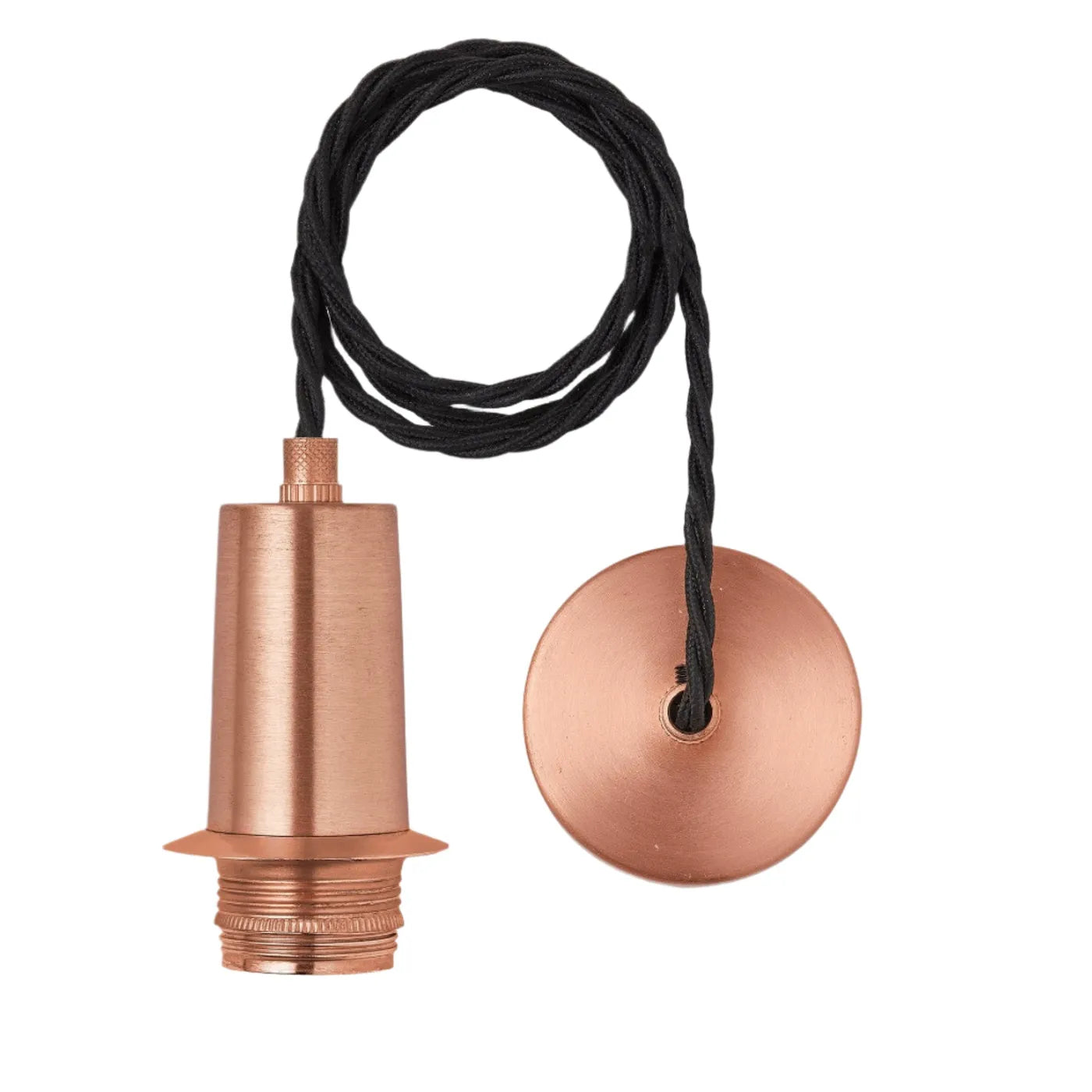 Industville Sleek Glass Schoolhouse Pendant - 10 Inch - Clear Glass - Copper Pendant Holder