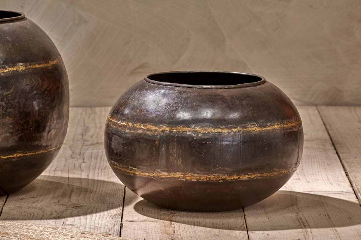 Nkuku - Endo Reclaimed Iron Globe Planter - Small
