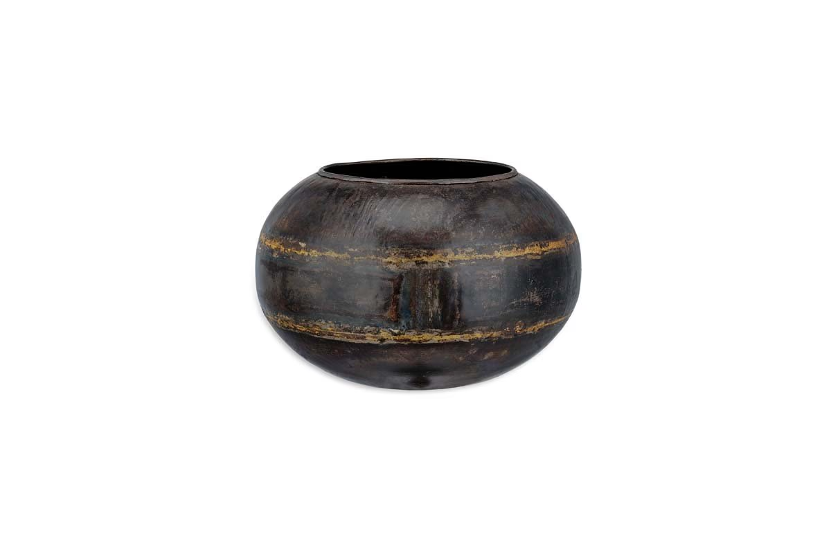Nkuku - Endo Reclaimed Iron Globe Planter - Small