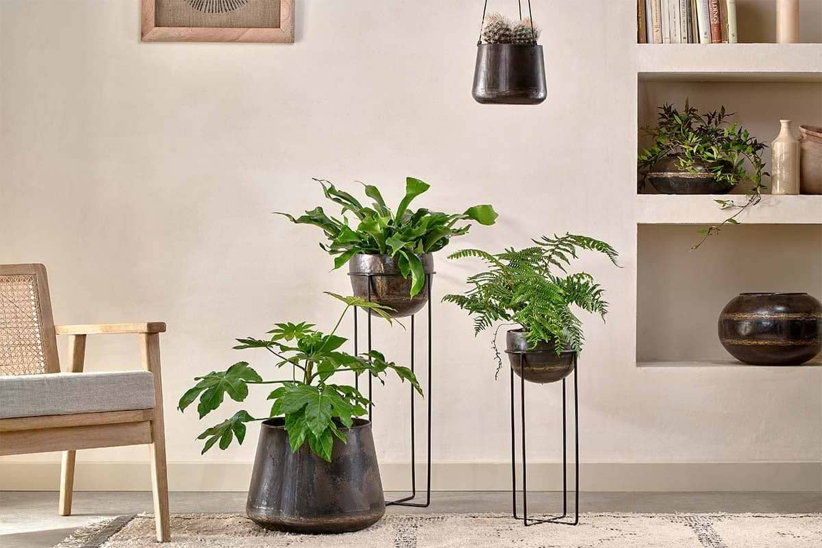 Nkuku - Endo Reclaimed Iron Planter Stand - Large