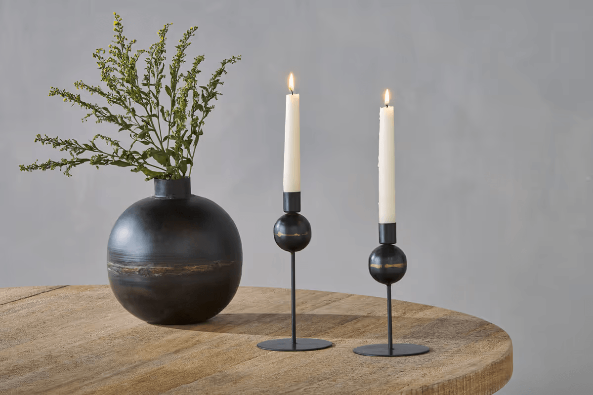 Nkuku - Endo Recycled Iron Vase - Black