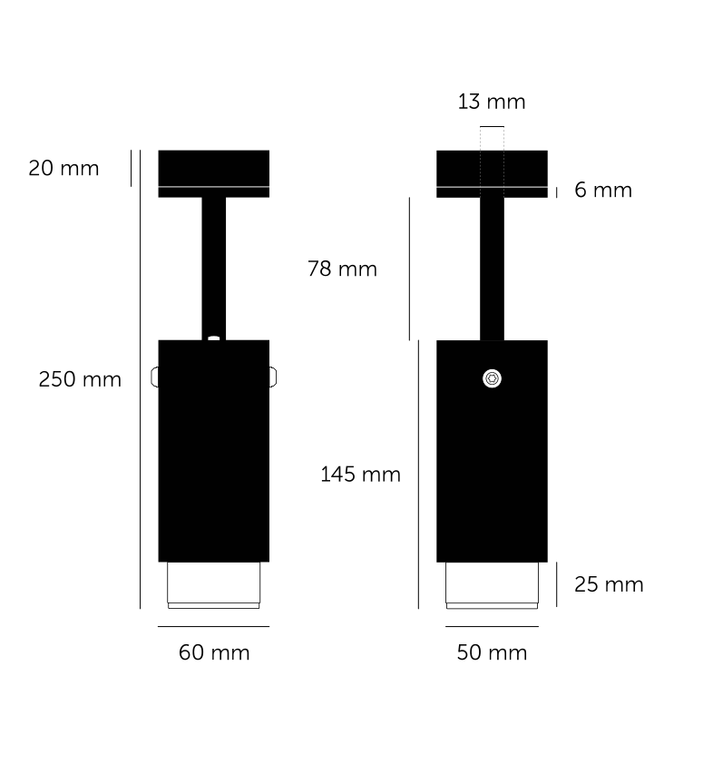 Buster & Punch Exhaust Spot - Linear - Stone - Burnt Steel