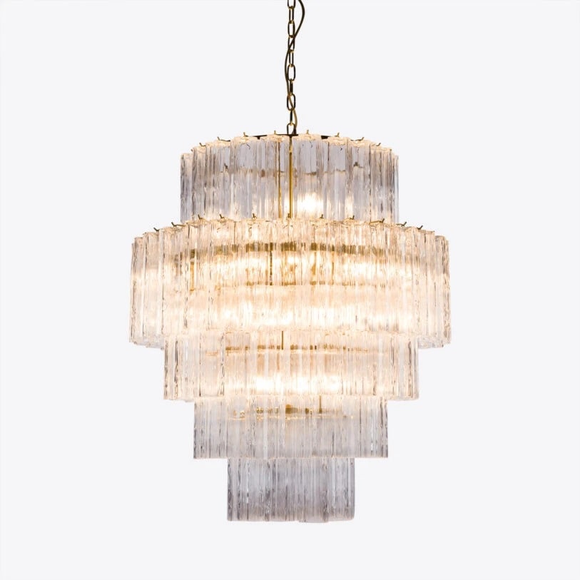 Pure White Lines Freccia Treviso Chandelier