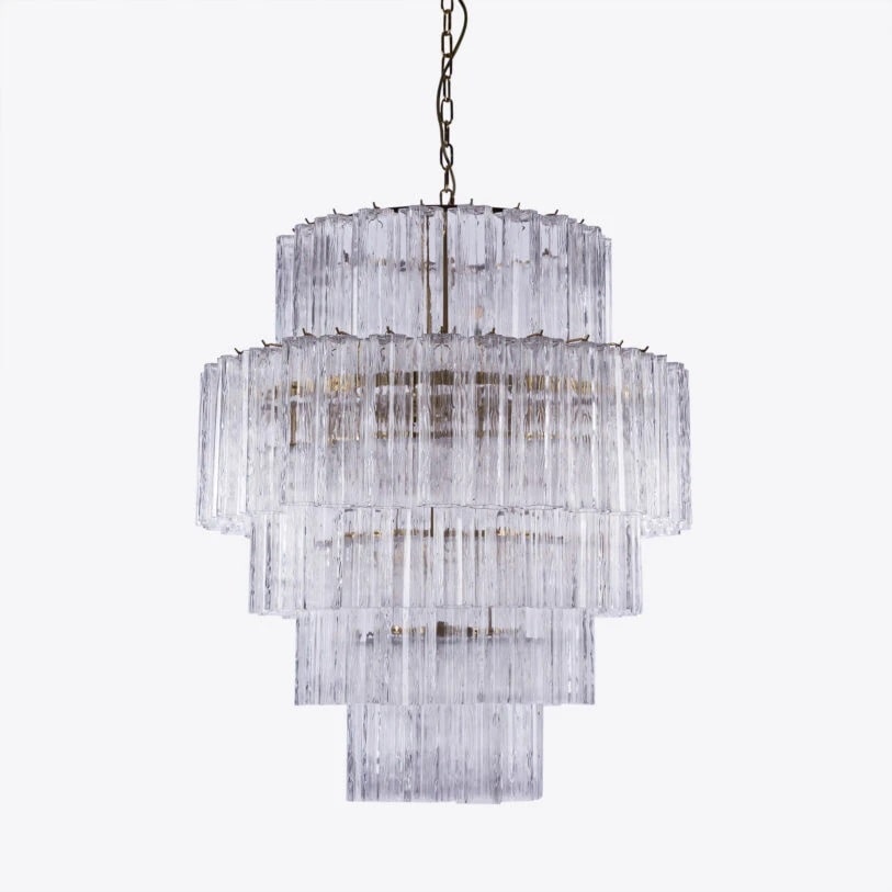 Pure White Lines Freccia Treviso Chandelier