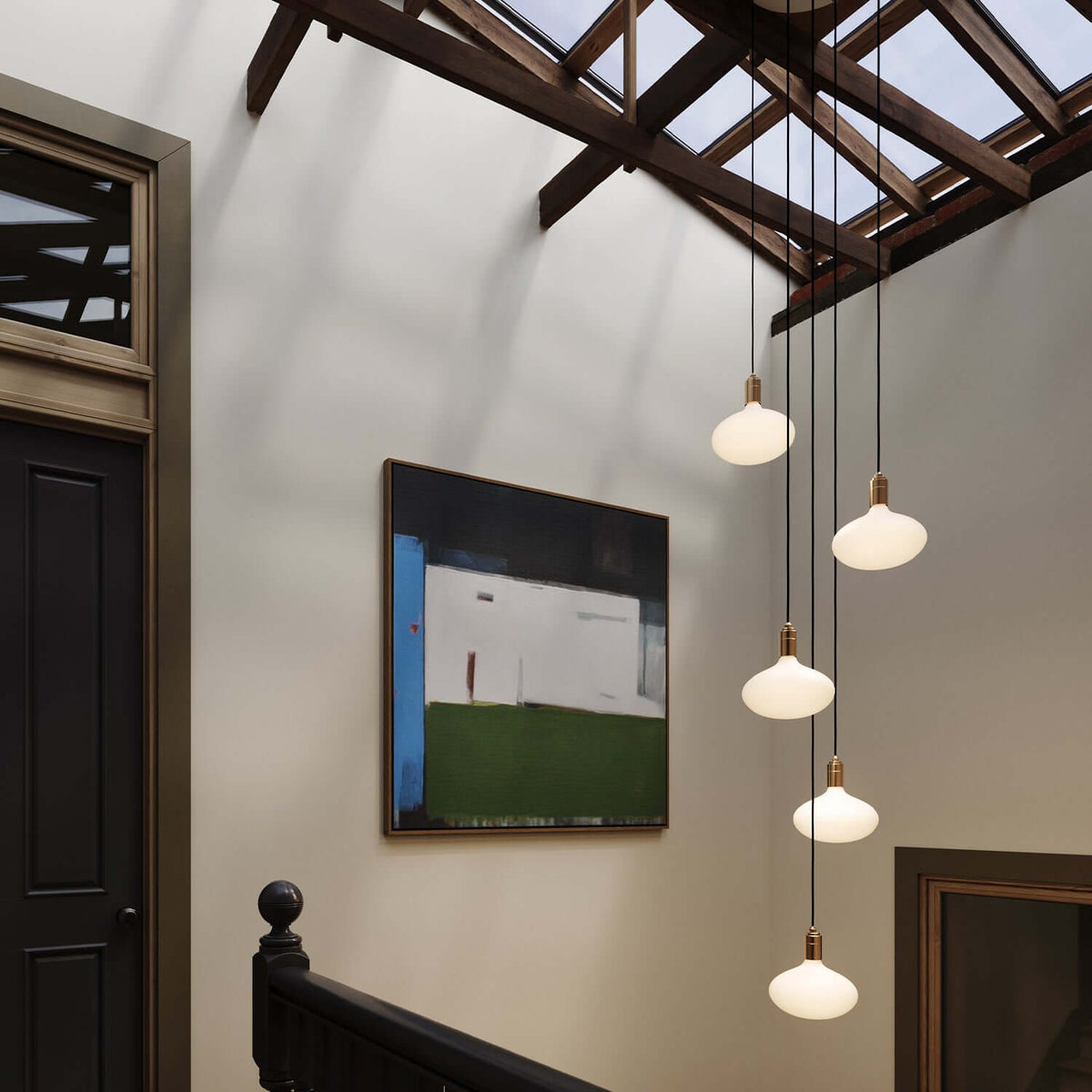Tala Five Pendant in Brass + Oval II