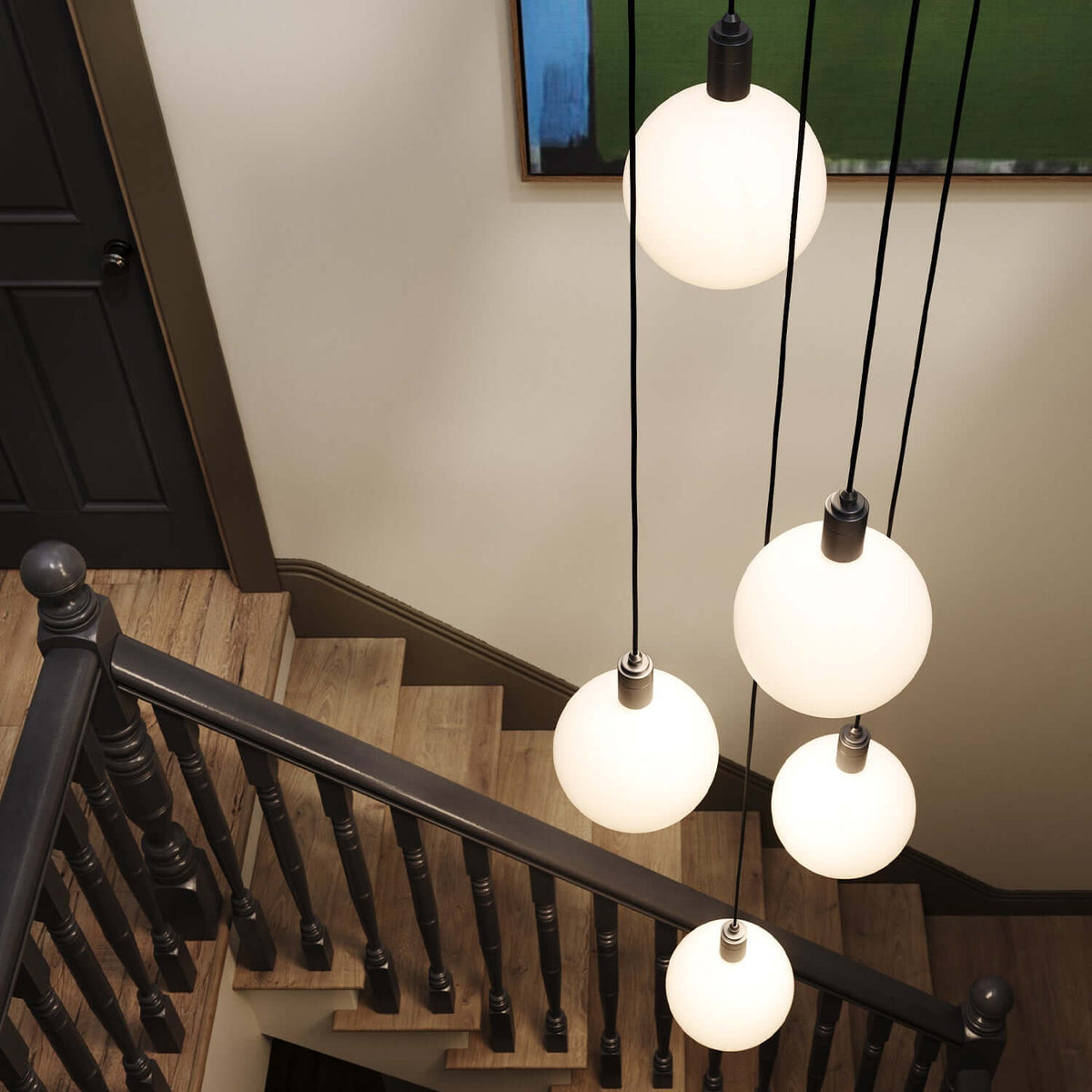 Tala Five Pendant in Graphite + Sphere V