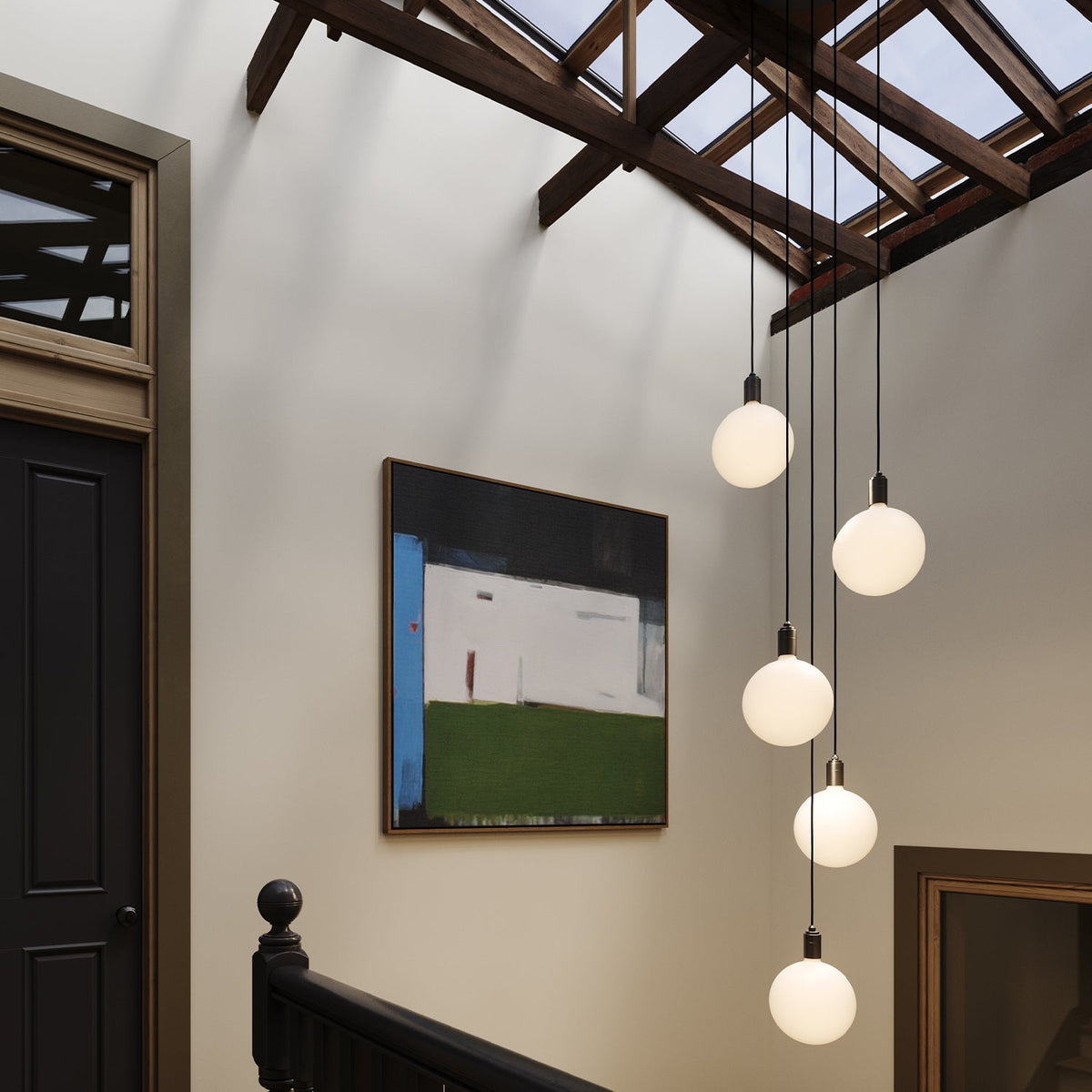 Tala Five Pendant in Brass + Sphere V