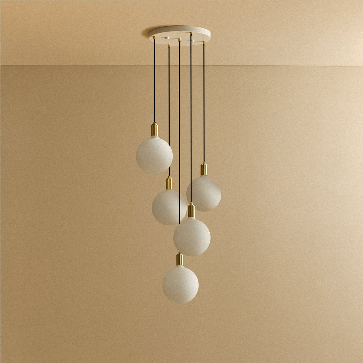 Tala Five Pendant in Brass + Sphere V