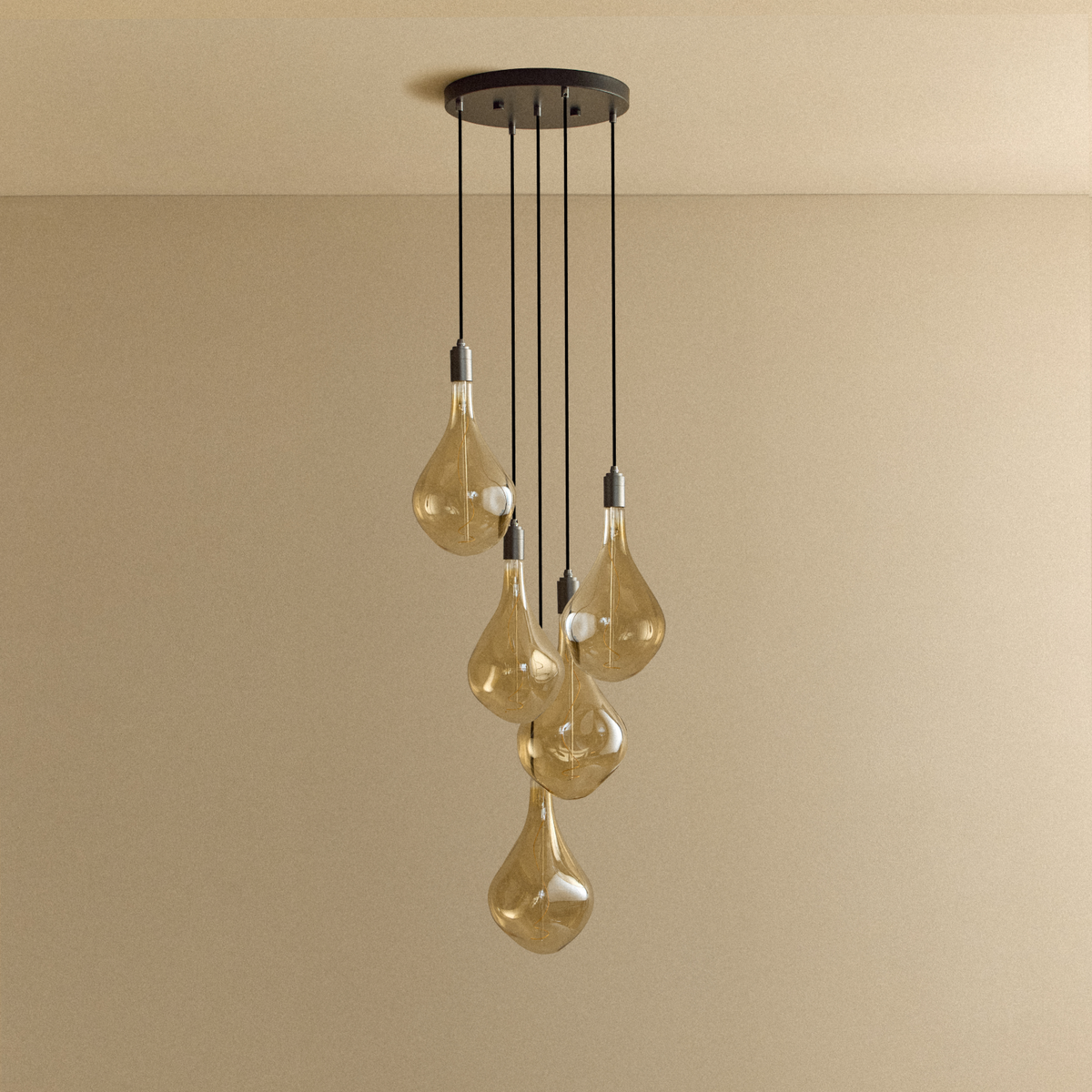 Tala Five Pendant in Graphite + Voronoi III