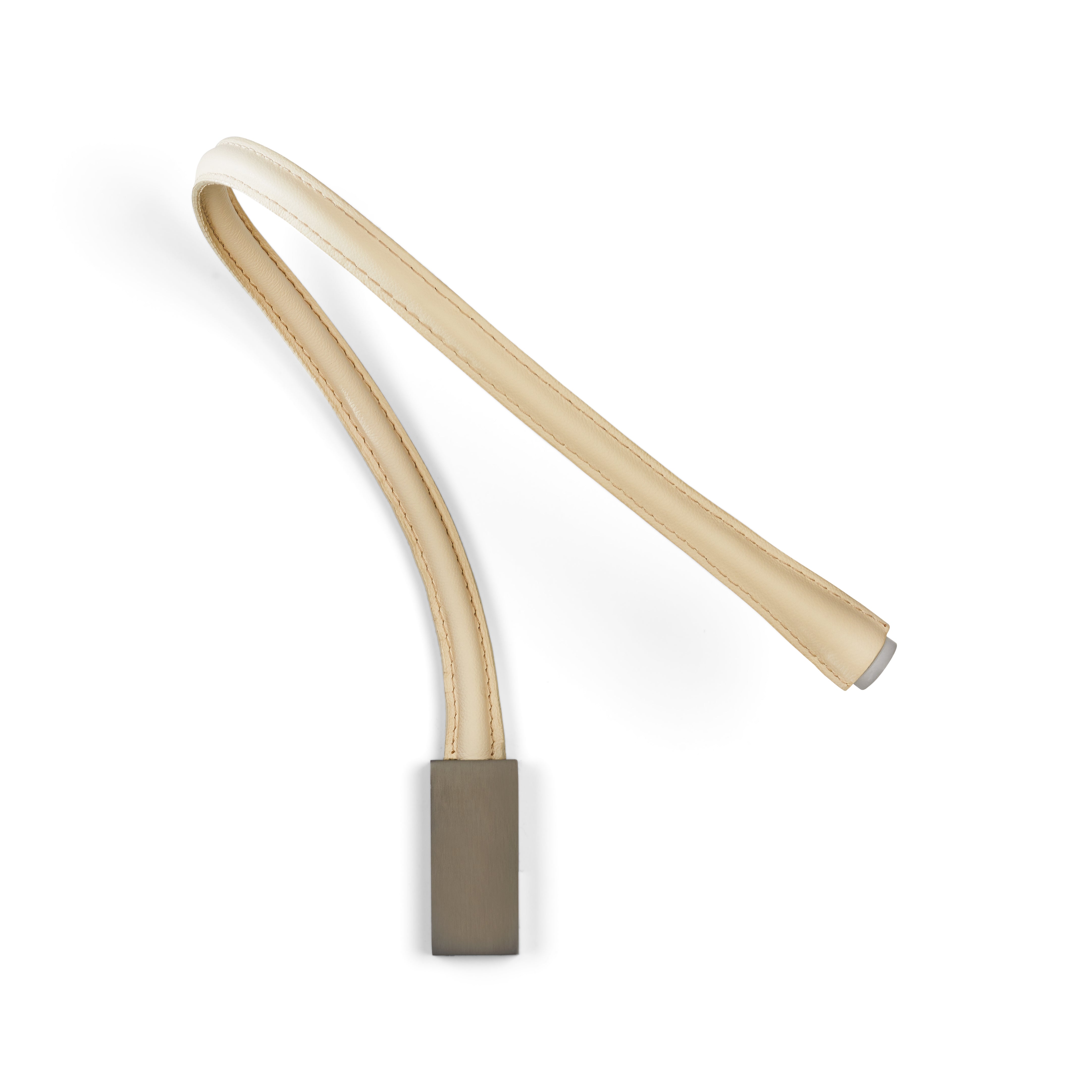 Contardi Lighting Flexiled wall Lamp - l.900 - Satin Bronze - Ivory Leather - Without Switch