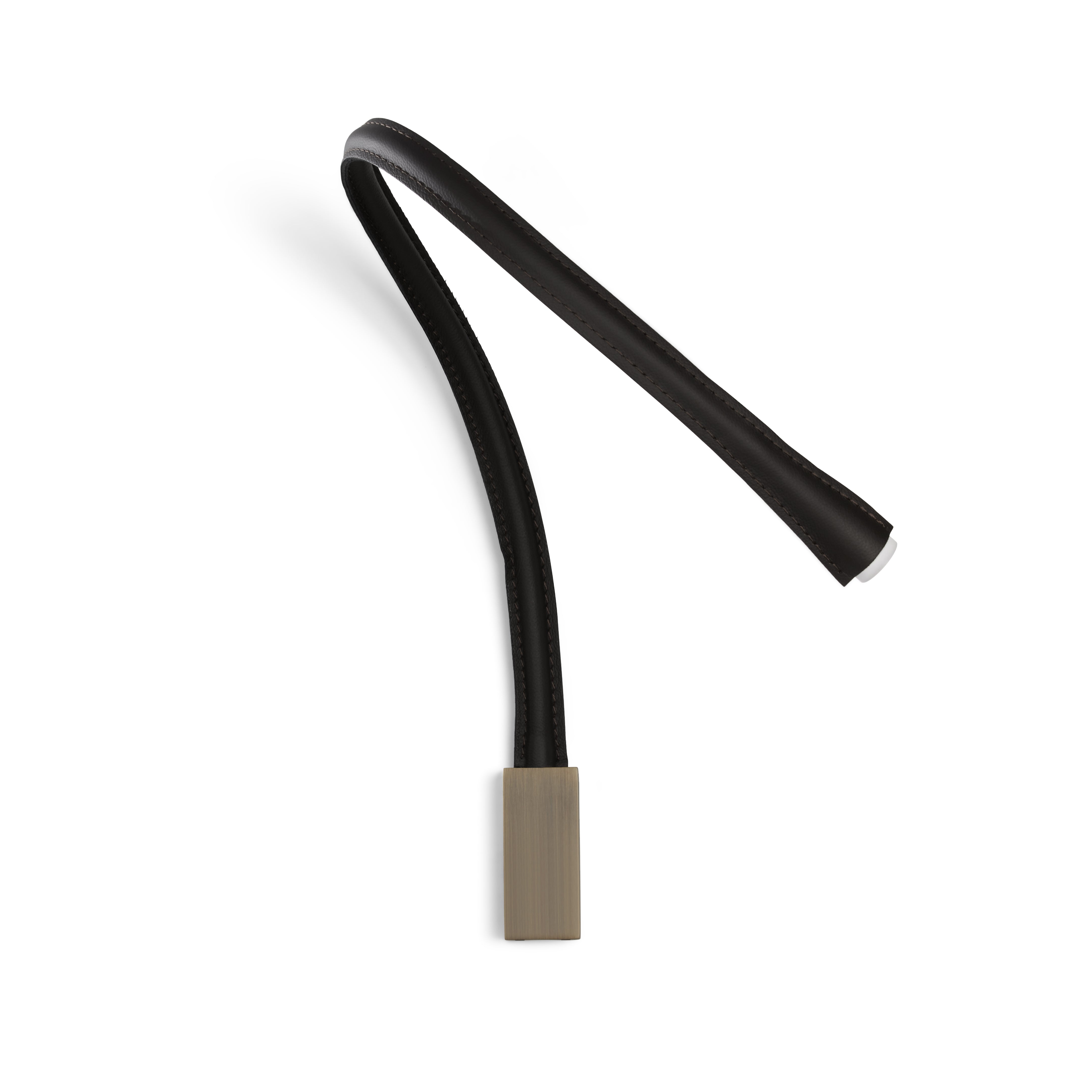 Contardi Lighting Flexiled wall Lamp - l.900 - Satin Bronze - Black leather - Without Switch