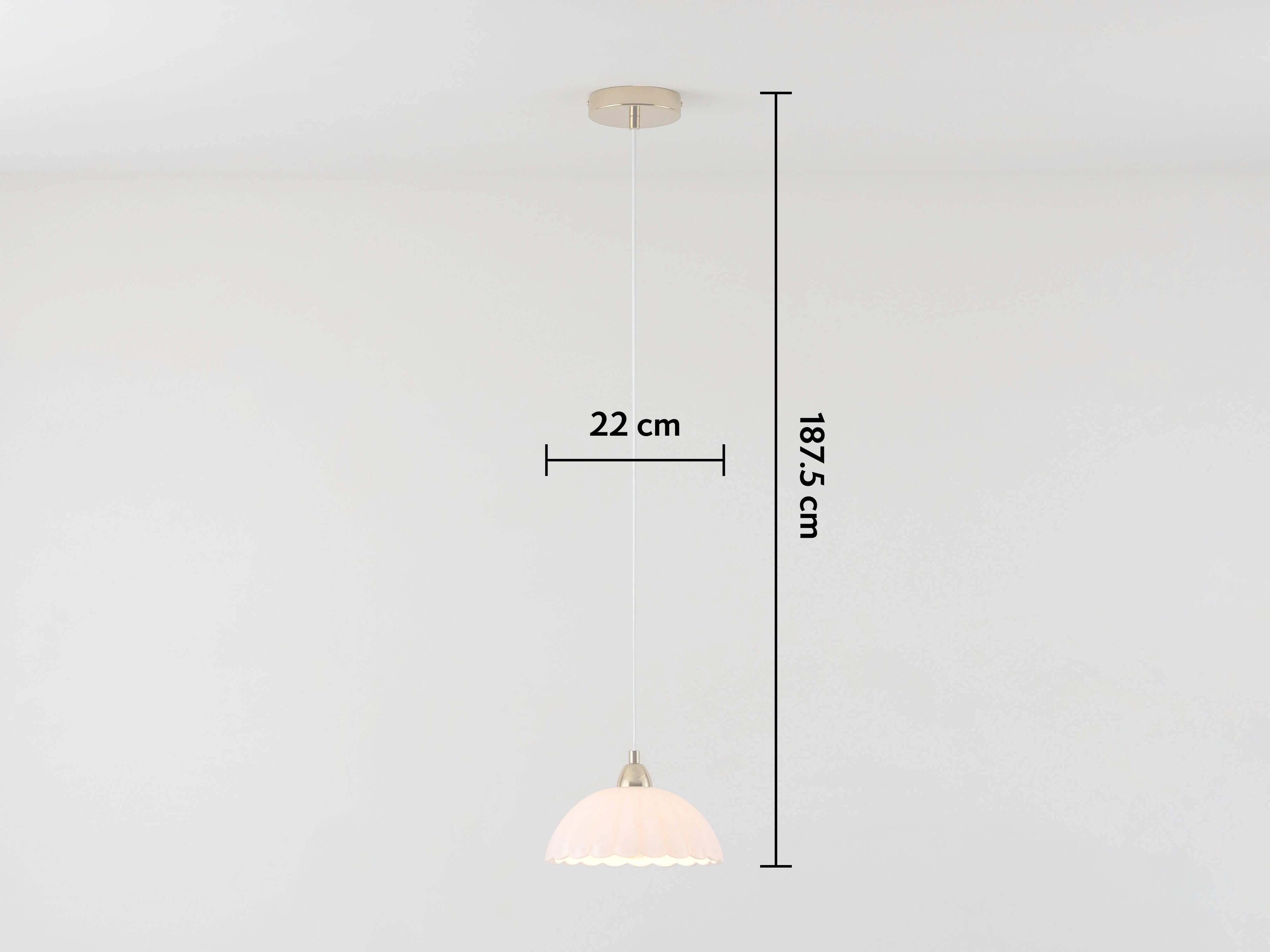 Houseof White Flower Glass Pendant Light