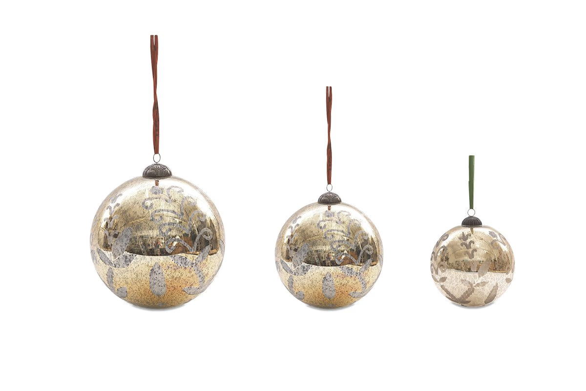 Nkuku - Giant Antique Gold Bauble - Small
