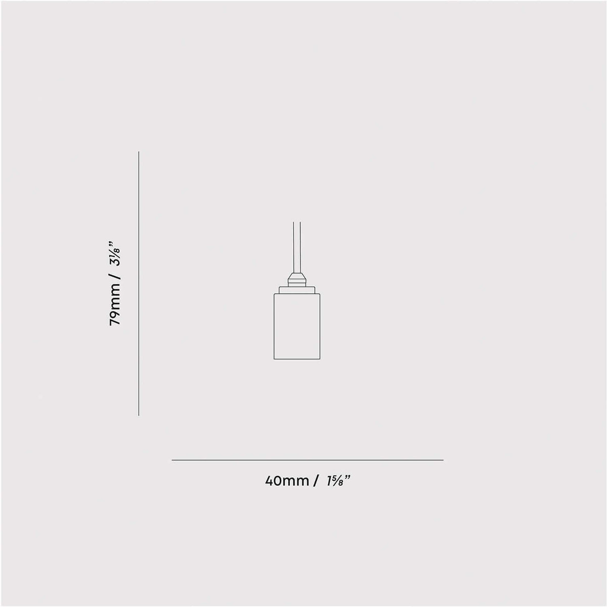 Tala Graphite Pendant