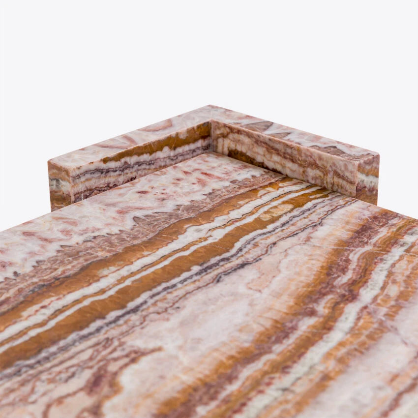 Pure White Lines Harper Red Jade 120cm Coffee Table