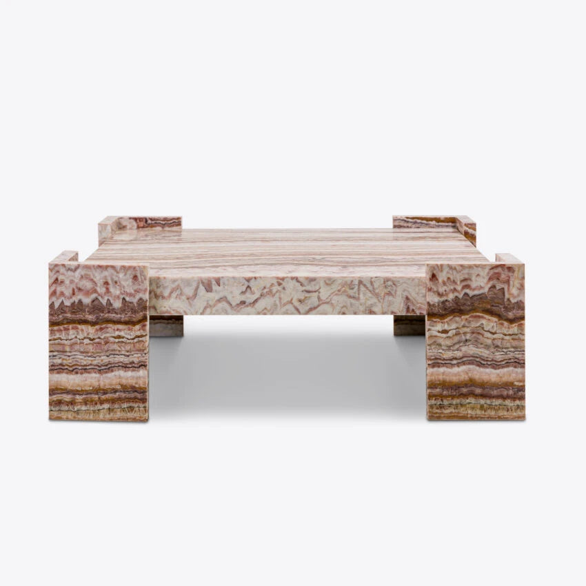 Pure White Lines Harper Red Jade 120cm Coffee Table