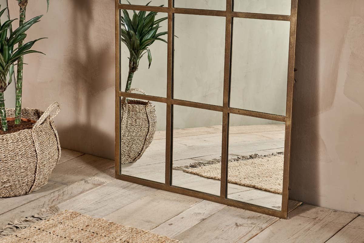 Nkuku - Imoma Iron Full Length Arch Mirror - Brass