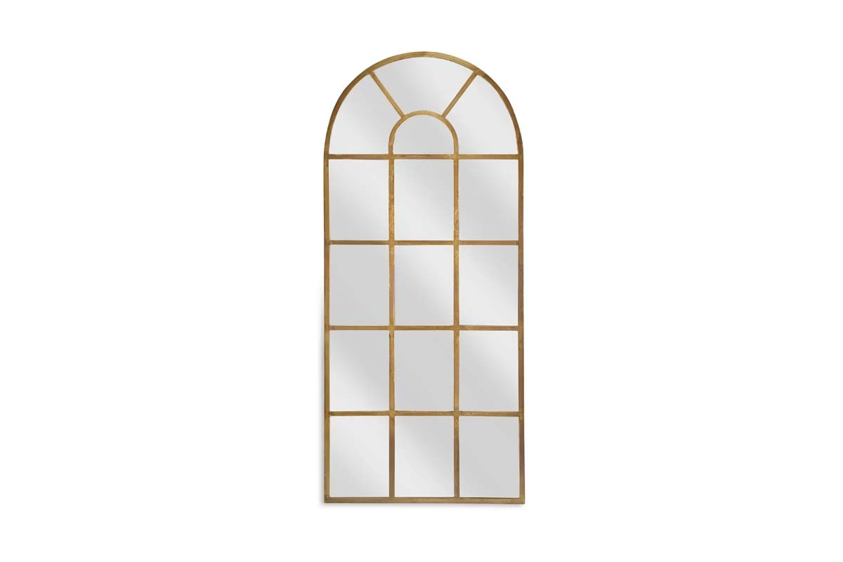 Nkuku - Imoma Iron Full Length Arch Mirror - Brass
