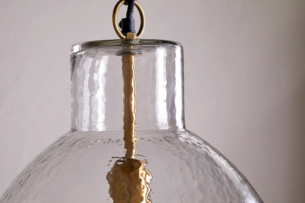 Nkuku - Inayah Recycled Glass Pendant Light - Clear