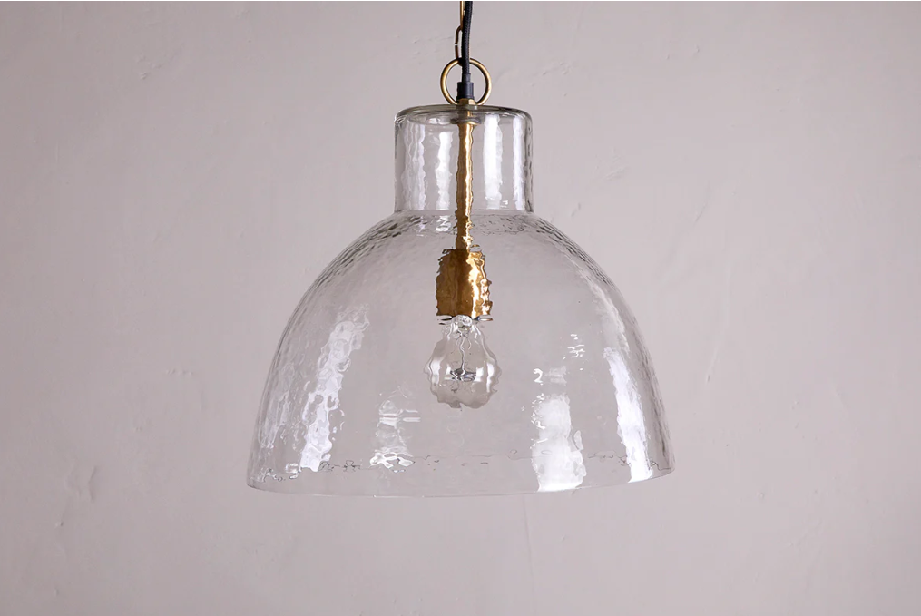 Nkuku Inayah Recycled Glass Pendant - Clear