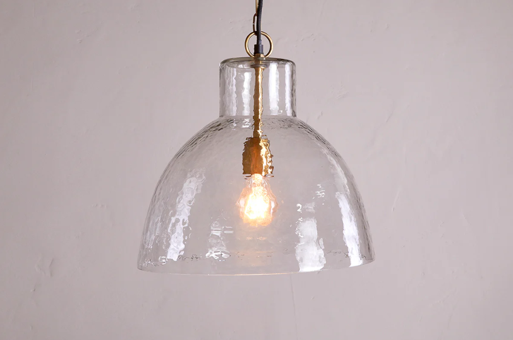 Nkuku Inayah Recycled Glass Pendant - Clear