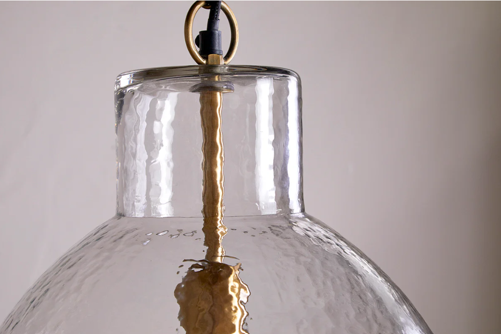 Nkuku Inayah Recycled Glass Pendant - Clear